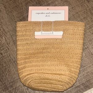 Cupcakes and Cashmere Tan Woven Kids Purse Basket